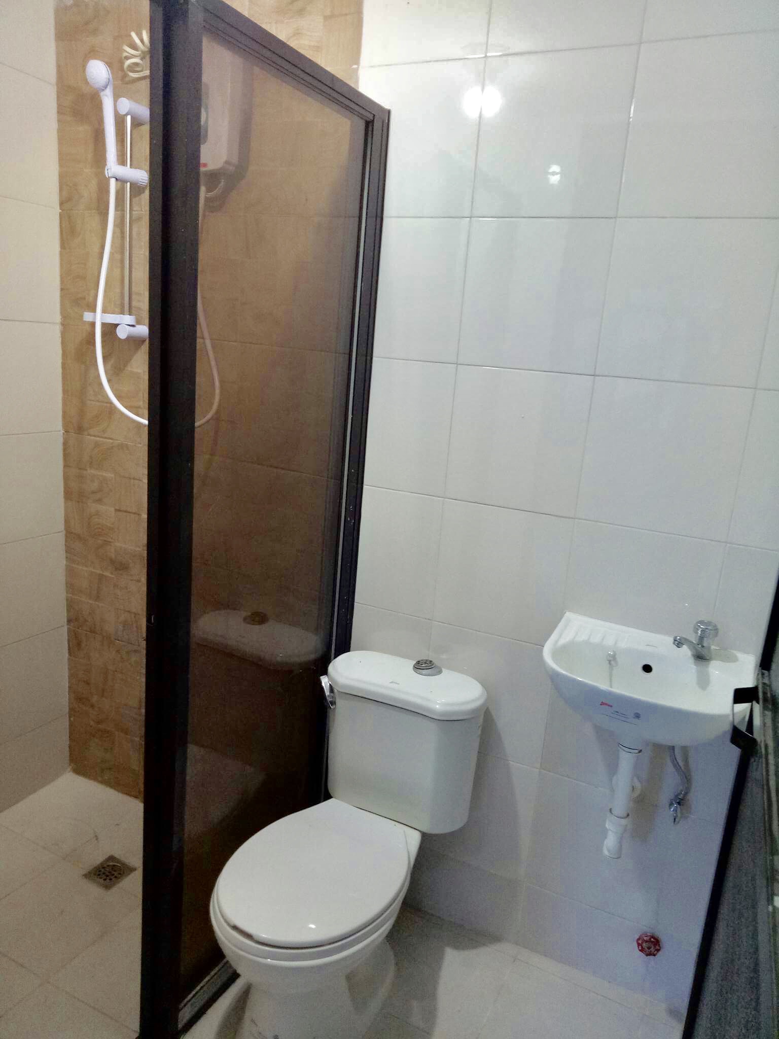 Bathroom with shower heater